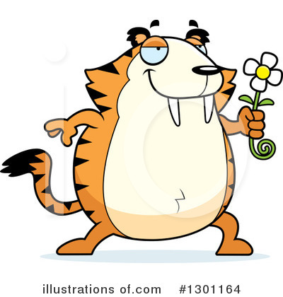 Saber Toothed Tiger Clipart #1301164 by Cory Thoman