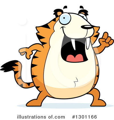 Saber Toothed Tiger Clipart #1301166 by Cory Thoman