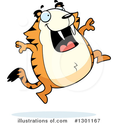 Saber Toothed Tiger Clipart #1301167 by Cory Thoman