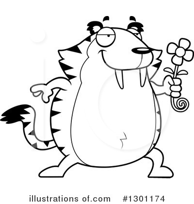 Sabertooth Tiger Clipart #1301174 by Cory Thoman