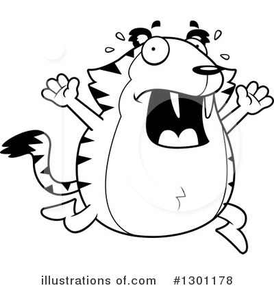 Saber Toothed Cat Clipart #1301178 by Cory Thoman