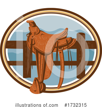 Royalty-Free (RF) Saddle Clipart Illustration by patrimonio - Stock Sample #1732315