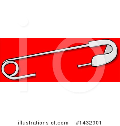Royalty-Free (RF) Safety Pin Clipart Illustration by djart - Stock Sample #1432901