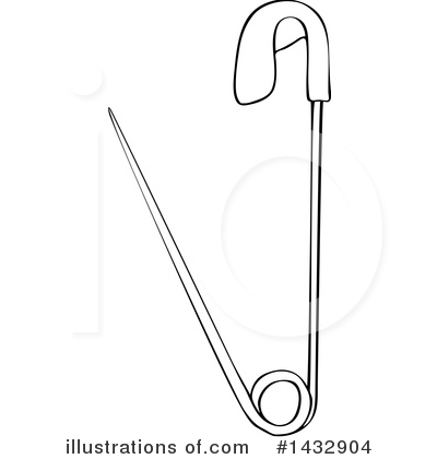 Royalty-Free (RF) Safety Pin Clipart Illustration by djart - Stock Sample #1432904