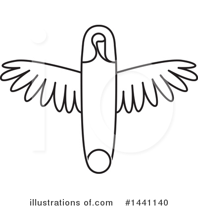 Royalty-Free (RF) Safety Pin Clipart Illustration by Lal Perera - Stock Sample #1441140