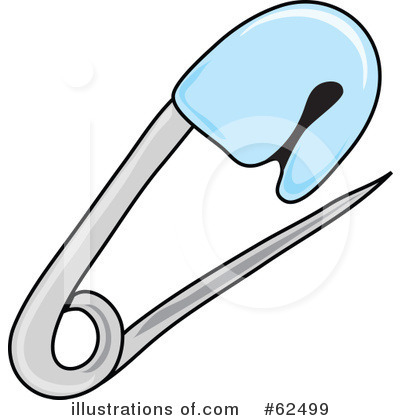 Royalty-Free (RF) Safety Pin Clipart Illustration by Pams Clipart - Stock Sample #62499