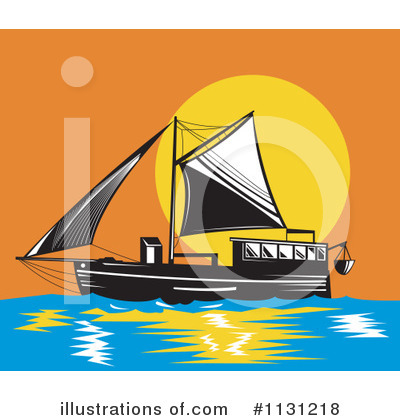 Royalty-Free (RF) Sailboat Clipart Illustration by patrimonio - Stock Sample #1131218