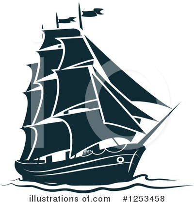 Royalty-Free (RF) Sailboat Clipart Illustration by Vector Tradition SM - Stock Sample #1253458