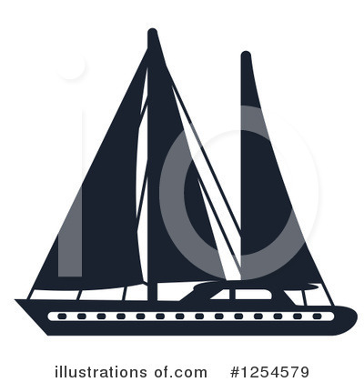 Royalty-Free (RF) Sailboat Clipart Illustration by Vector Tradition SM - Stock Sample #1254579