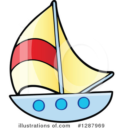 Royalty-Free (RF) Sailboat Clipart Illustration by visekart - Stock Sample #1287969
