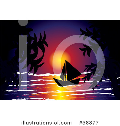 Royalty-Free (RF) Sailboat Clipart Illustration by kaycee - Stock Sample #58877