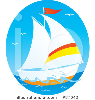 Royalty-Free (RF) Sailboat Clipart Illustration by Alex Bannykh - Stock Sample #87042