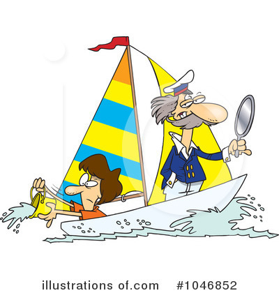 Royalty-Free (RF) Sailing Clipart Illustration by toonaday - Stock Sample #1046852