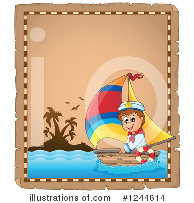 Royalty-Free (RF) Sailing Clipart Illustration by visekart - Stock Sample #1244614