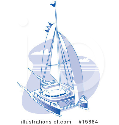 Royalty-Free (RF) Sailing Clipart Illustration by Andy Nortnik - Stock Sample #15884