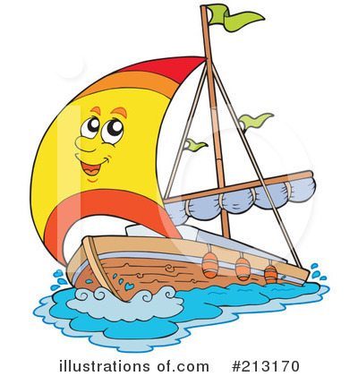 Royalty-Free (RF) Sailing Clipart Illustration by visekart - Stock Sample #213170