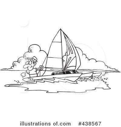 Royalty-Free (RF) Sailing Clipart Illustration by toonaday - Stock Sample #438567