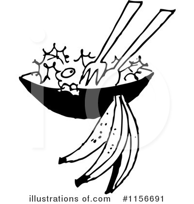 Royalty-Free (RF) Salad Clipart Illustration by BestVector - Stock Sample #1156691