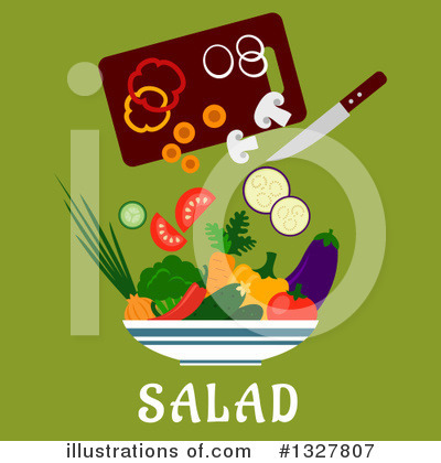 Royalty-Free (RF) Salad Clipart Illustration by Vector Tradition SM - Stock Sample #1327807
