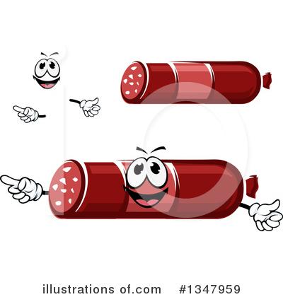 Royalty-Free (RF) Salami Clipart Illustration by Vector Tradition SM - Stock Sample #1347959