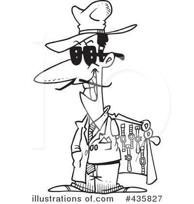 Royalty-Free (RF) Salesman Clipart Illustration by toonaday - Stock Sample #435827