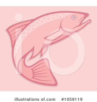 Royalty-Free (RF) Salmon Clipart Illustration by Any Vector - Stock Sample #1059119