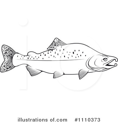 Salmon Clipart #1110373 by Vector Tradition SM