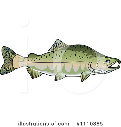 Royalty-Free (RF) Salmon Clipart Illustration by Vector Tradition SM - Stock Sample #1110385