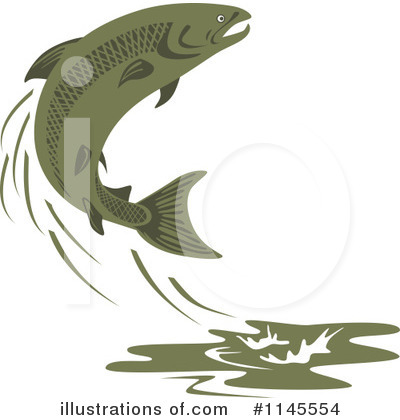Royalty-Free (RF) Salmon Clipart Illustration by patrimonio - Stock Sample #1145554