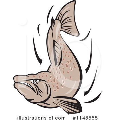 Royalty-Free (RF) Salmon Clipart Illustration by patrimonio - Stock Sample #1145555