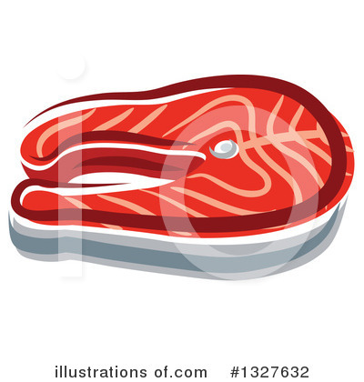 Royalty-Free (RF) Salmon Clipart Illustration by Vector Tradition SM - Stock Sample #1327632