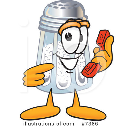Royalty-Free (RF) Salt Shaker Clipart Illustration by Mascot Junction - Stock Sample #7386
