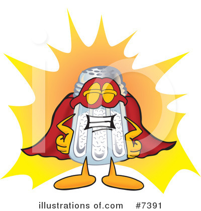 Royalty-Free (RF) Salt Shaker Clipart Illustration by Mascot Junction - Stock Sample #7391