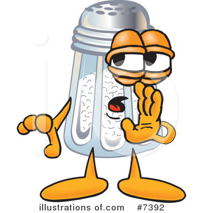 Royalty-Free (RF) Salt Shaker Clipart Illustration by Mascot Junction - Stock Sample #7392