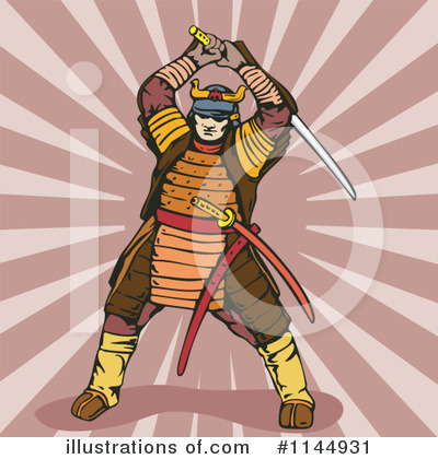 Royalty-Free (RF) Samurai Clipart Illustration by patrimonio - Stock Sample #1144931
