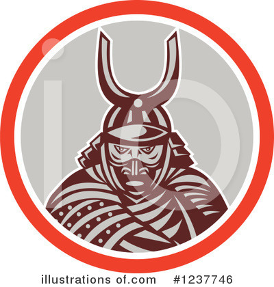 Royalty-Free (RF) Samurai Clipart Illustration by patrimonio - Stock Sample #1237746