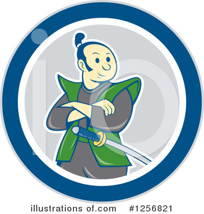 Royalty-Free (RF) Samurai Clipart Illustration by patrimonio - Stock Sample #1256821