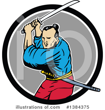 Royalty-Free (RF) Samurai Clipart Illustration by patrimonio - Stock Sample #1384375