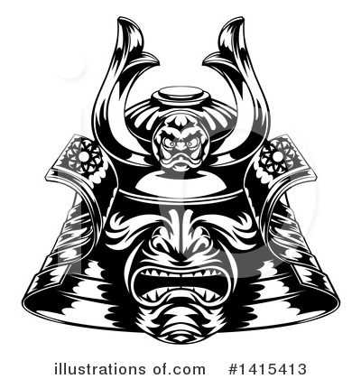 Royalty-Free (RF) Samurai Clipart Illustration by AtStockIllustration - Stock Sample #1415413