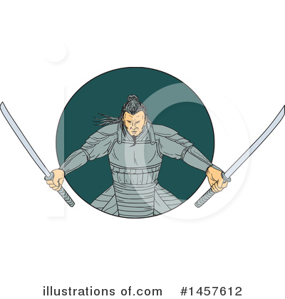 Samurai Warrior Clipart #1457612 by patrimonio