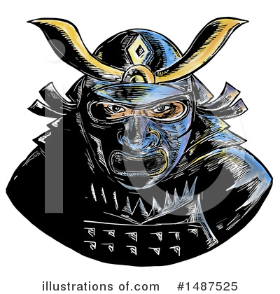 Royalty-Free (RF) Samurai Clipart Illustration by patrimonio - Stock Sample #1487525
