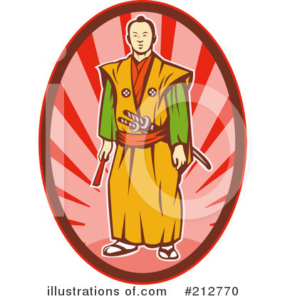 Royalty-Free (RF) Samurai Clipart Illustration by patrimonio - Stock Sample #212770
