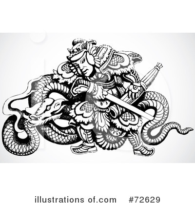 Royalty-Free (RF) Samurai Clipart Illustration by BestVector - Stock Sample #72629