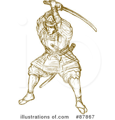 Royalty-Free (RF) Samurai Clipart Illustration by patrimonio - Stock Sample #87867