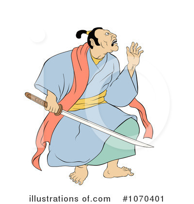 Royalty-Free (RF) Samurai Warrior Clipart Illustration by patrimonio - Stock Sample #1070401