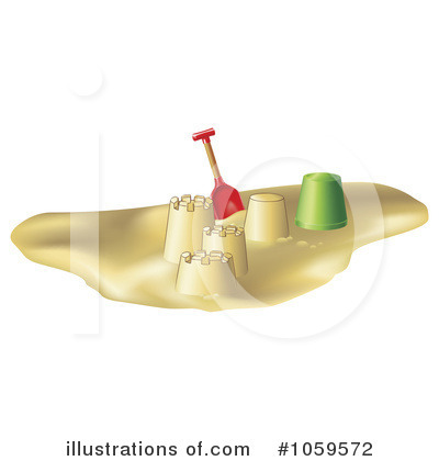 Royalty-Free (RF) Sand Castle Clipart Illustration by AtStockIllustration - Stock Sample #1059572