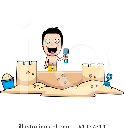 Royalty-Free (RF) Sand Castle Clipart Illustration by Cory Thoman - Stock Sample #1077319