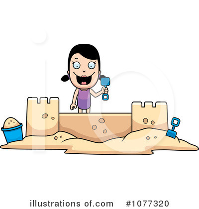 Sand Castle Clipart #1077320 by Cory Thoman
