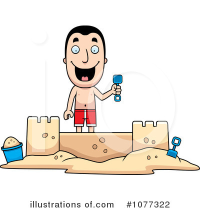 Royalty-Free (RF) Sand Castle Clipart Illustration by Cory Thoman - Stock Sample #1077322