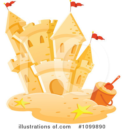Royalty-Free (RF) Sand Castle Clipart Illustration by yayayoyo - Stock Sample #1099890